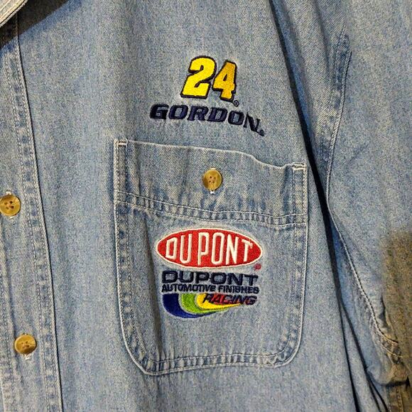 Chase Authentics team Gordon NASCAR jean button down vintage shirt - Picture 5 of 6